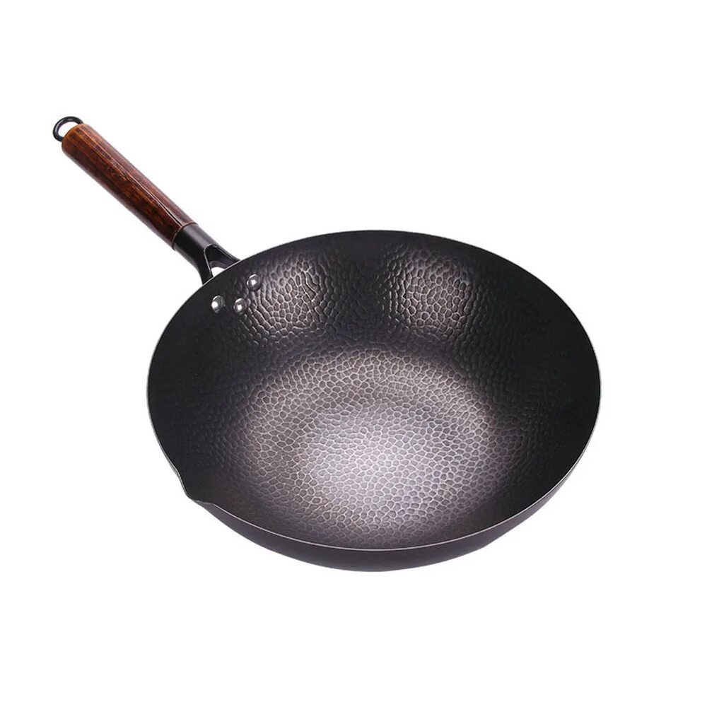 Покрытие вок. High quality Wok Bekker чугун. Облегченный кованый вок 35 см (hand Hammered Wok). Сковорода вок для индукционной плиты. Wok в тарелке.