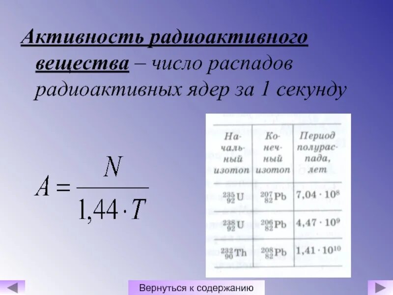 Активность формула