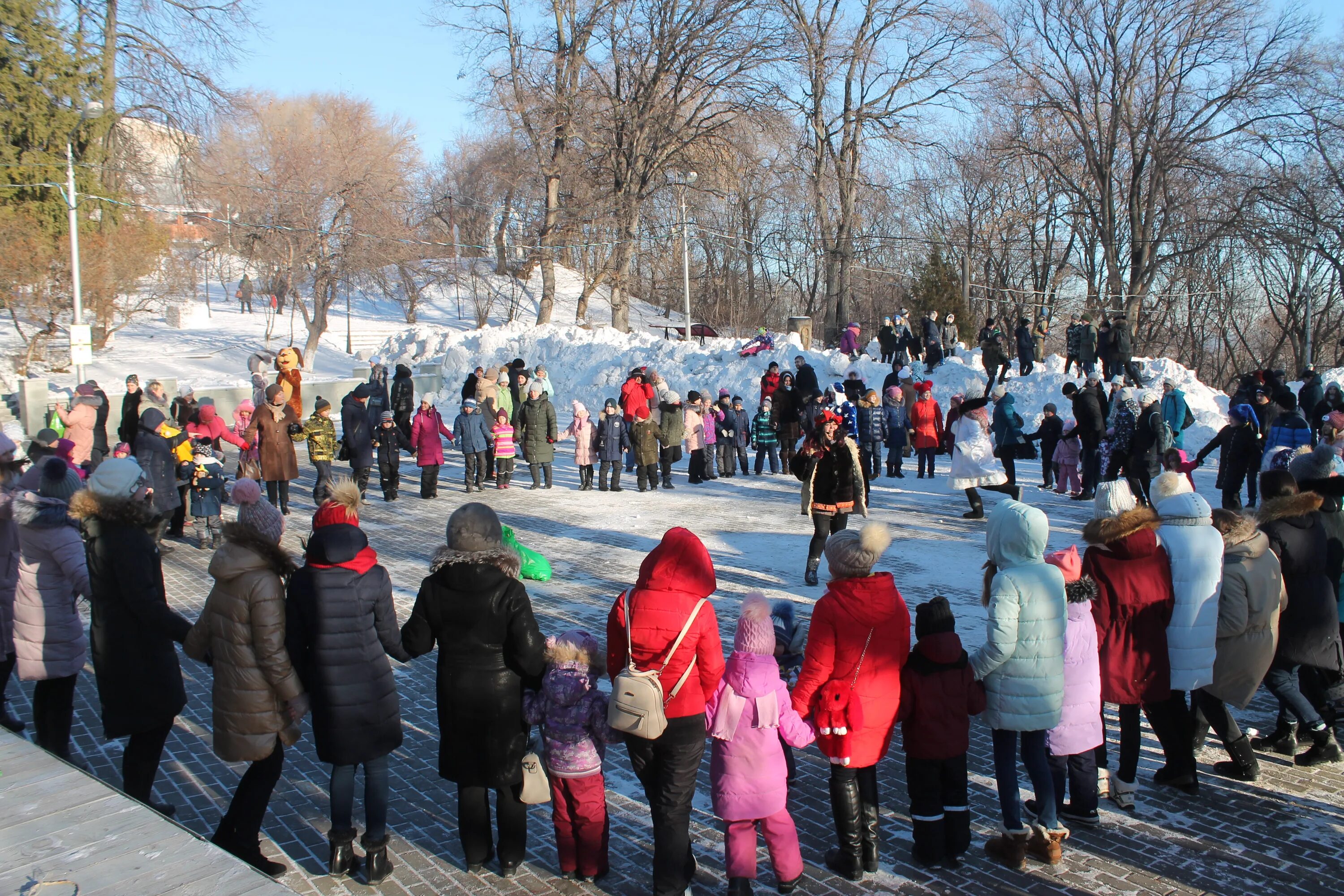 Досуг жителей городов. Ульяновск парк зимой. Ульяновский парк Пенза зимой.