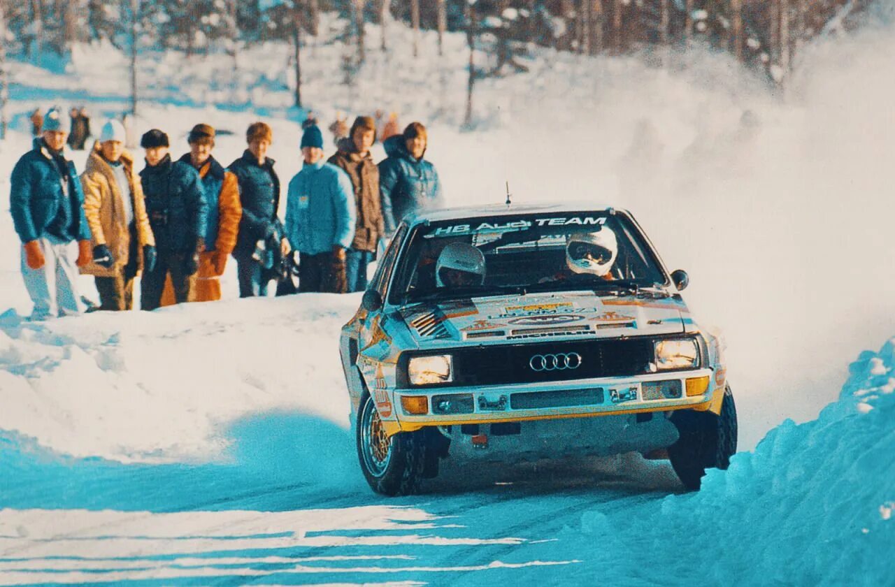 Група б. Audi Sport quattro s1 Group b. Audi Rally Group b. Audi 90 ралли группы б. Audi Sport quattro #3 Rally Sweden 1985.