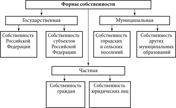 Формы собственности и их отличия, закрепленные в Конституции РФ
