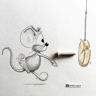 Карандаш поймал как мышку