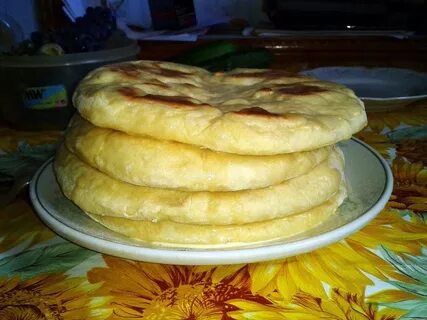 Пышная лепешка на кефире в духовке