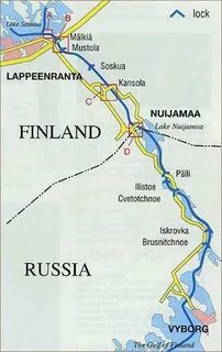 Сайменский канал на карте