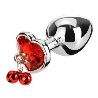 Heart Shape Anal Butt Plug S/M/L Set Sex Toys Metal Jewel Butt Plug.