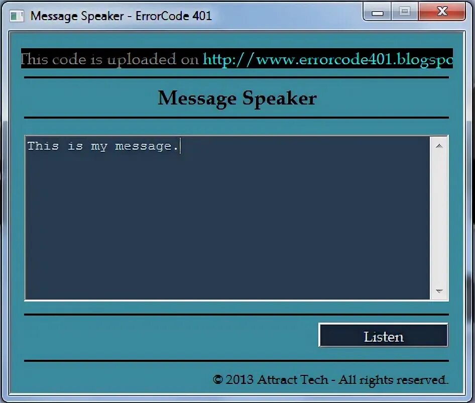Error code 401