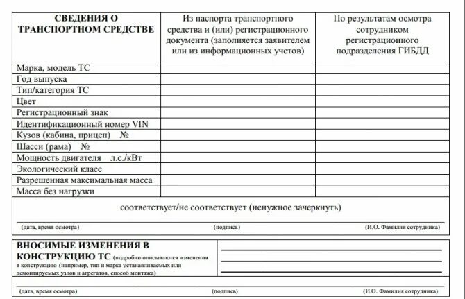 Бланк гаи постановка на учет. Акт осмотра ТС при регистрации в ГИБДД. Акт осмотра транспортного средства при постановке на учет в ГИБДД. Бланк осмотра автомобиля в ГИБДД образец. Бланк осмотра автомобиля в ГИБДД при постановке на учет.