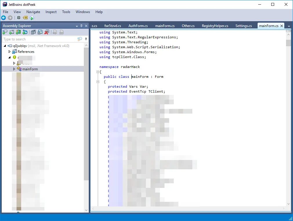 Using namespace system. Namespace в c#. #Include "MAINFORM.H" using namespace System; using namespace System::Windows::forms; [STATHREAD]. DOTPEEK resource file.