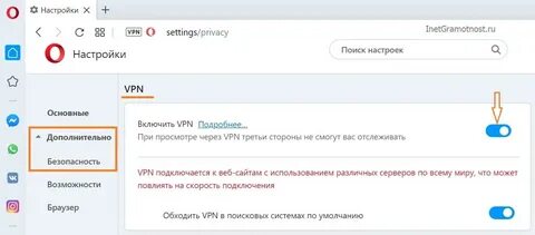 Opera безопасность