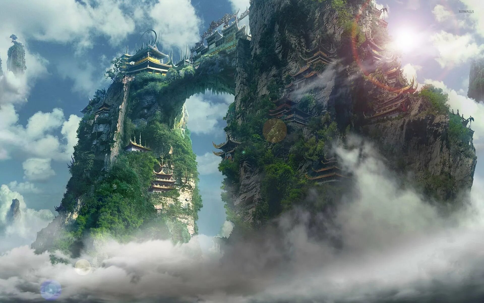 Горы аллилуйя аватар. Парящая скала. Летающие острова арт. Парящие горы фэнтези. Пандора аватар горы аллилуйя.