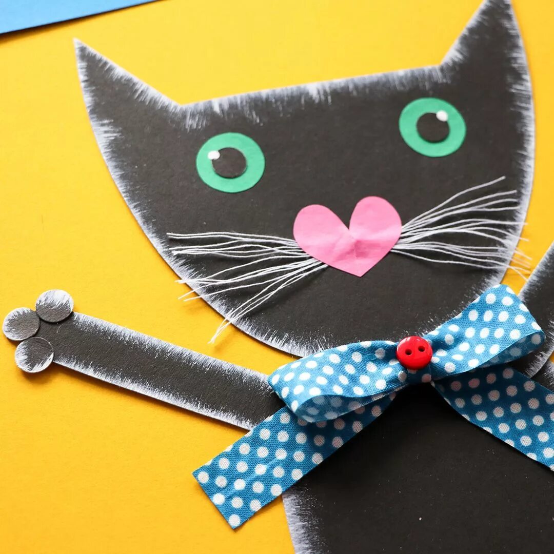 подделка котик из бумаги. поделки из бумаги для детей. поделка котенок. поделки из бумаги. поделка котик из бумаги.