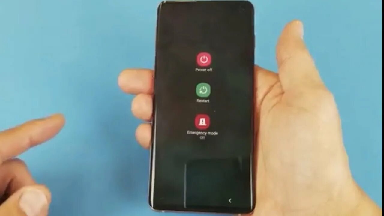 Power off Samsung s10+. S10 Splash Screen Power button Notification. Reboot power down