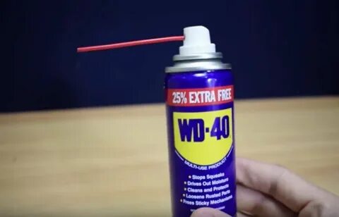 Можно смазать цепь wd 40