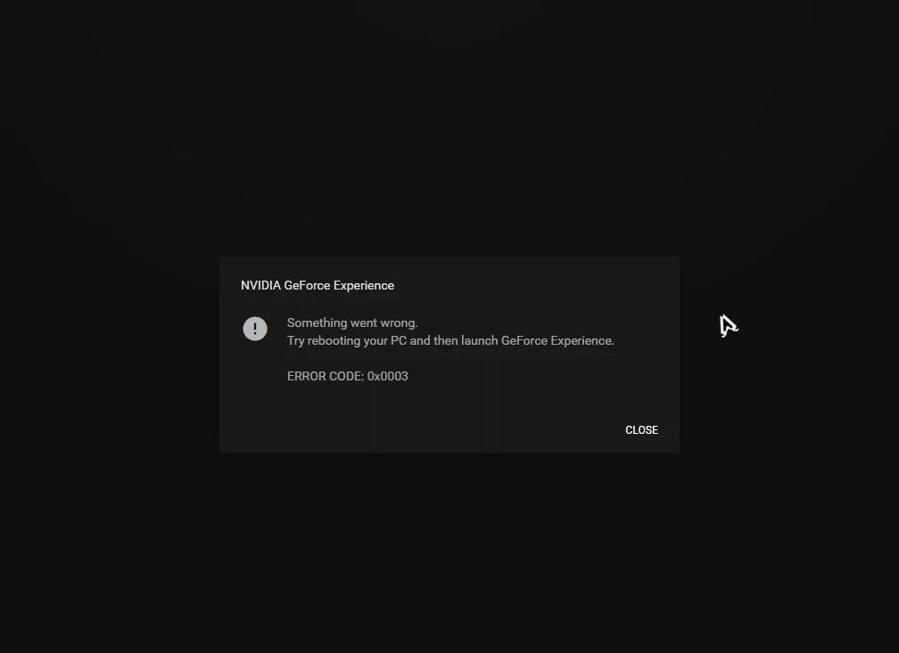 Geforce experience error code. Ошибка NVIDIA. Ошибка GEFORCE experience. NVIDIA ошибка 0x0003. NVIDIA GEFORCE experience 0x0003.