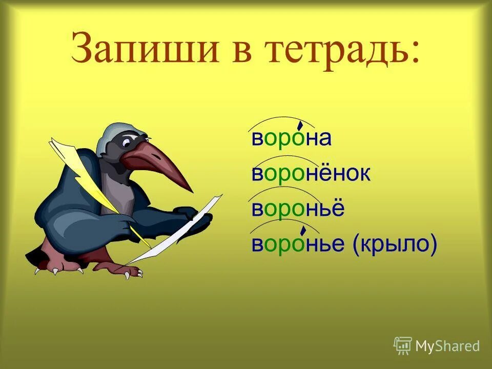 Сколько звуков в слове ворон. Ворона корень. Ворона корень слова. Ворон корень. Ворон корень слова.