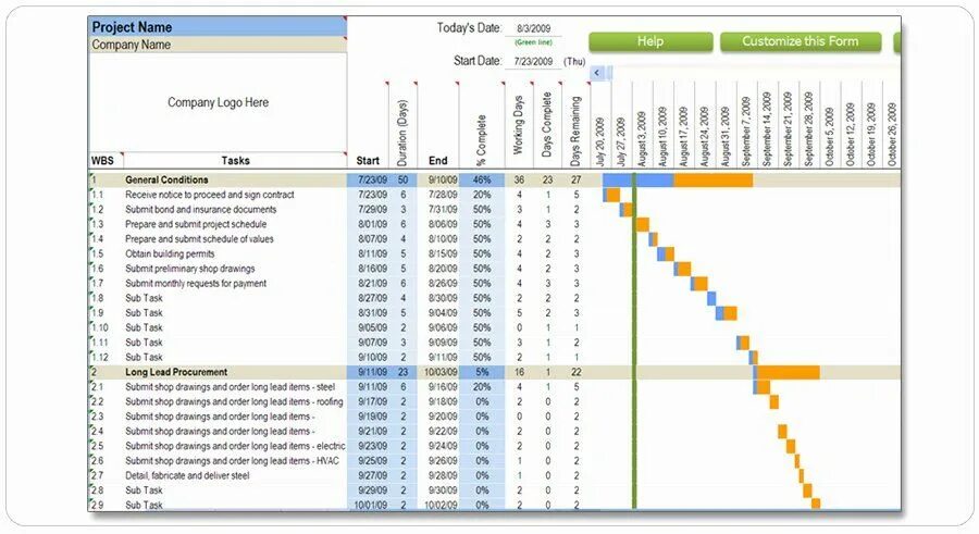 Project Schedule. Construction Schedule. Commercial Construction Schedule. Schedule of value in Construction.