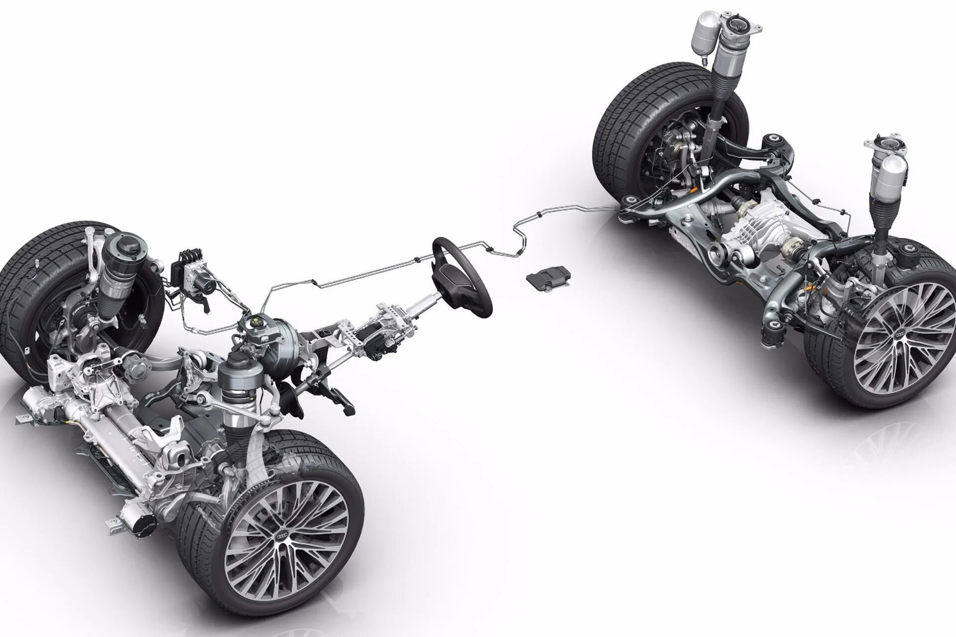 Chassis systems. Подвеска Audi a8 d5. Audi a8 Rear Suspension. Audi a8 ходовая часть. Audi a8 Active Suspension.