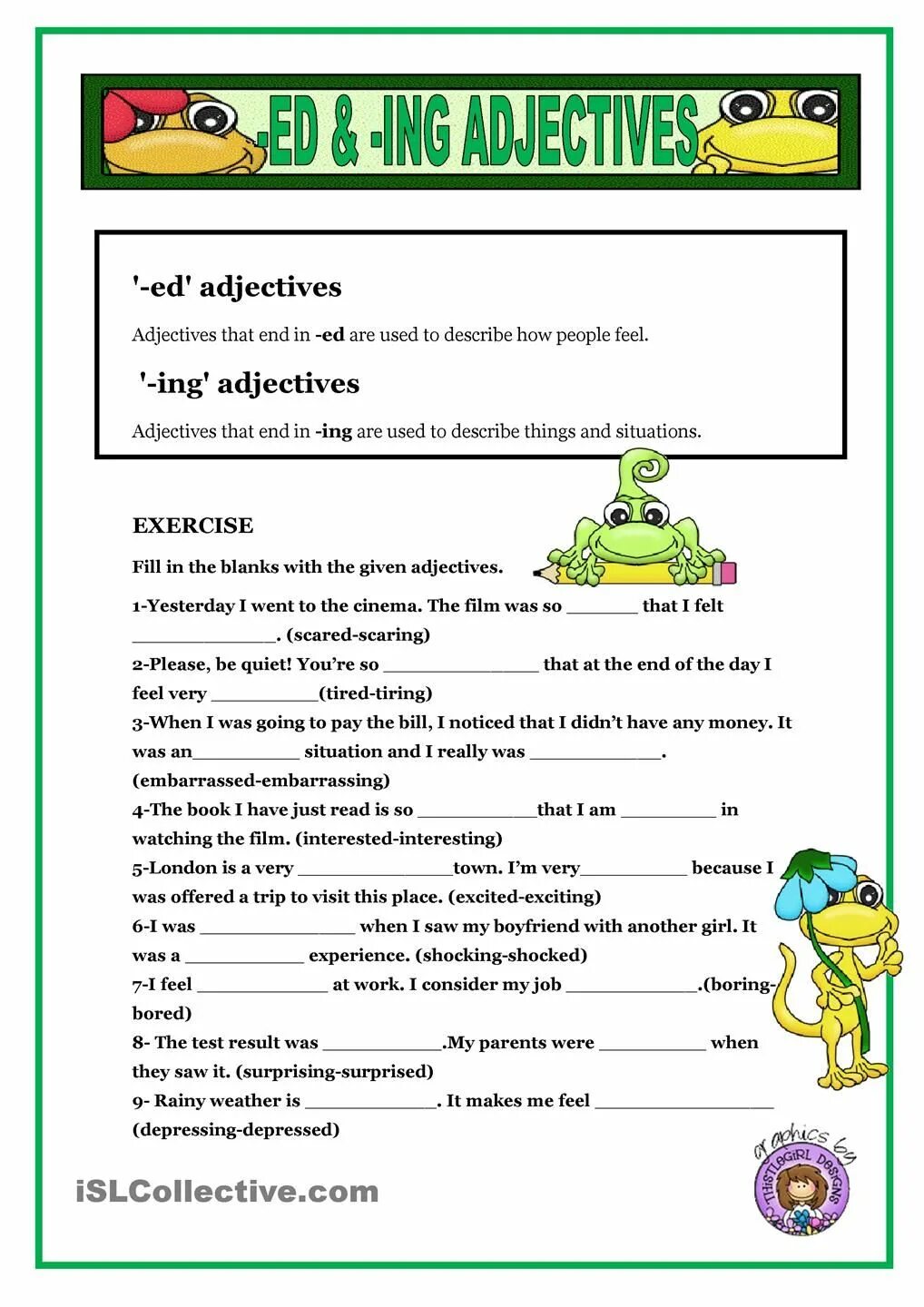 Ing ed adjectives упражнения. Прилагательные ed ing worksheets. Ing ed adjectives упражнения. Прилагательные ing ed в английском языке упражнения. Ed ing adjectives worksheets.