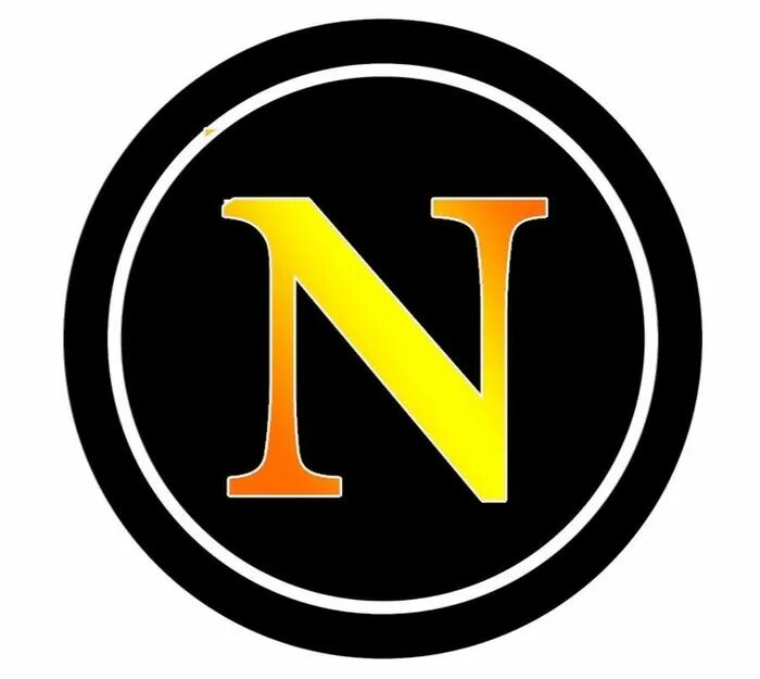N. Логотип n. Логотип с буквой n. Буква n на черном фоне. Буква n в кружочке.