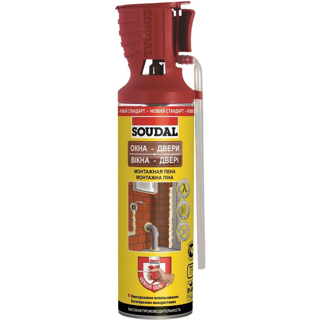 Монтажная пена gun. Монтажная пена Soudal. Монтажная пена 'окна двери' Soudal. Соудал монтажная пена окна двери Genius Gun зимняя 750 мл. Пена монтажная Soudal Genius Gun 750 мм.