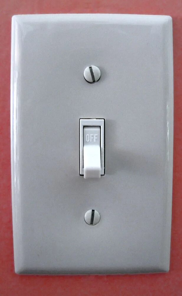 1 light switch. Light switch. lightswitch. light switcher.