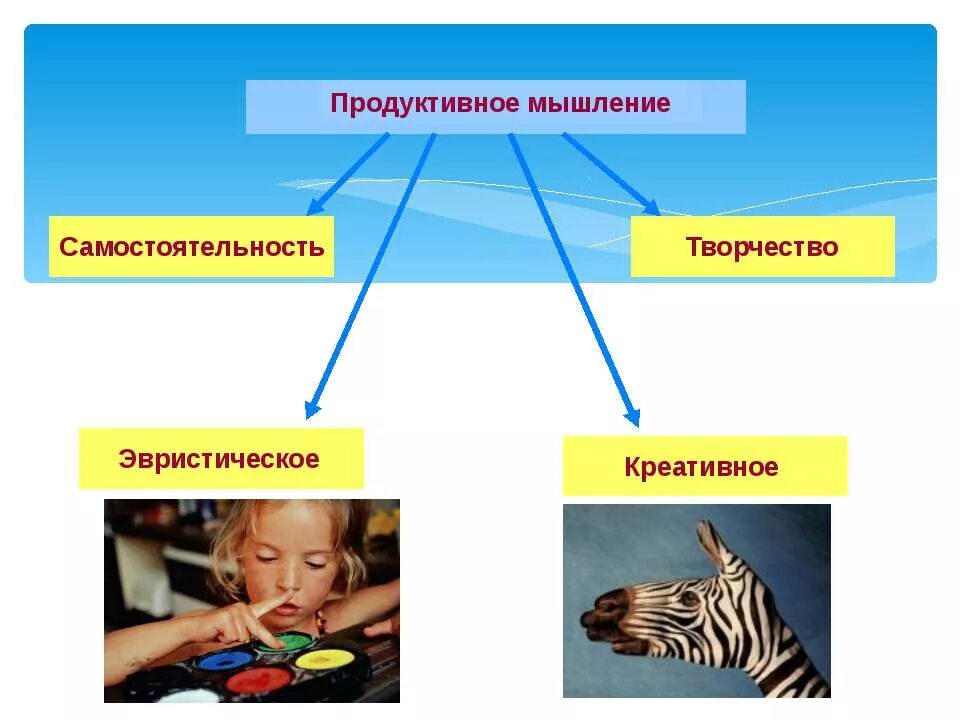 Творческое (продуктивное) мышление. Алгоритмическое мышление. Развития мышления на уроках информатики. Алгоритмический язык на доске. Словесно логическое мышление.
