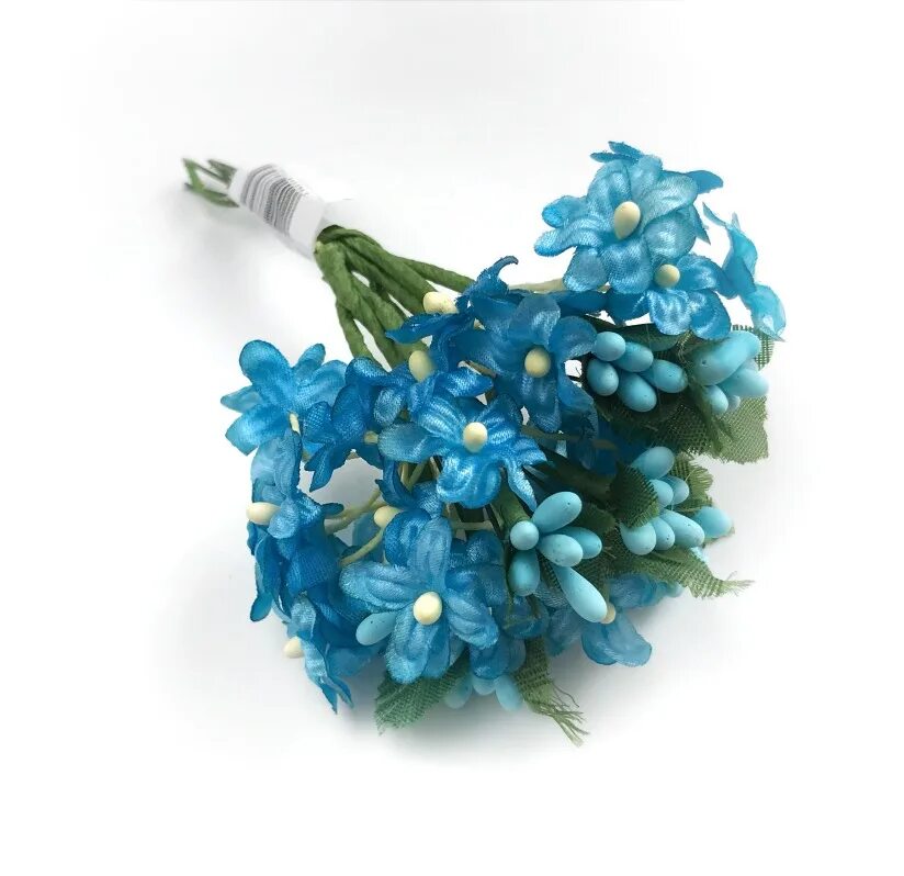 Незабудки из ткани. Бирюзовые искусственные цветы. Искусственные цветы незабудки. Искусственные голубые цветы.