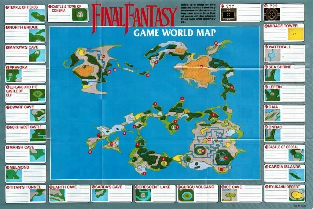 Final fantasy guide. Final fantasy nes карта.