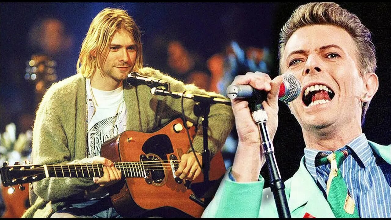 Man sold the world bowie. Нирвана и Дэвид Боуи. Nirvana the man who sold the World. Дэвид Боуи и Курт Кобейн. Nirvana the man who sold the World MTV.