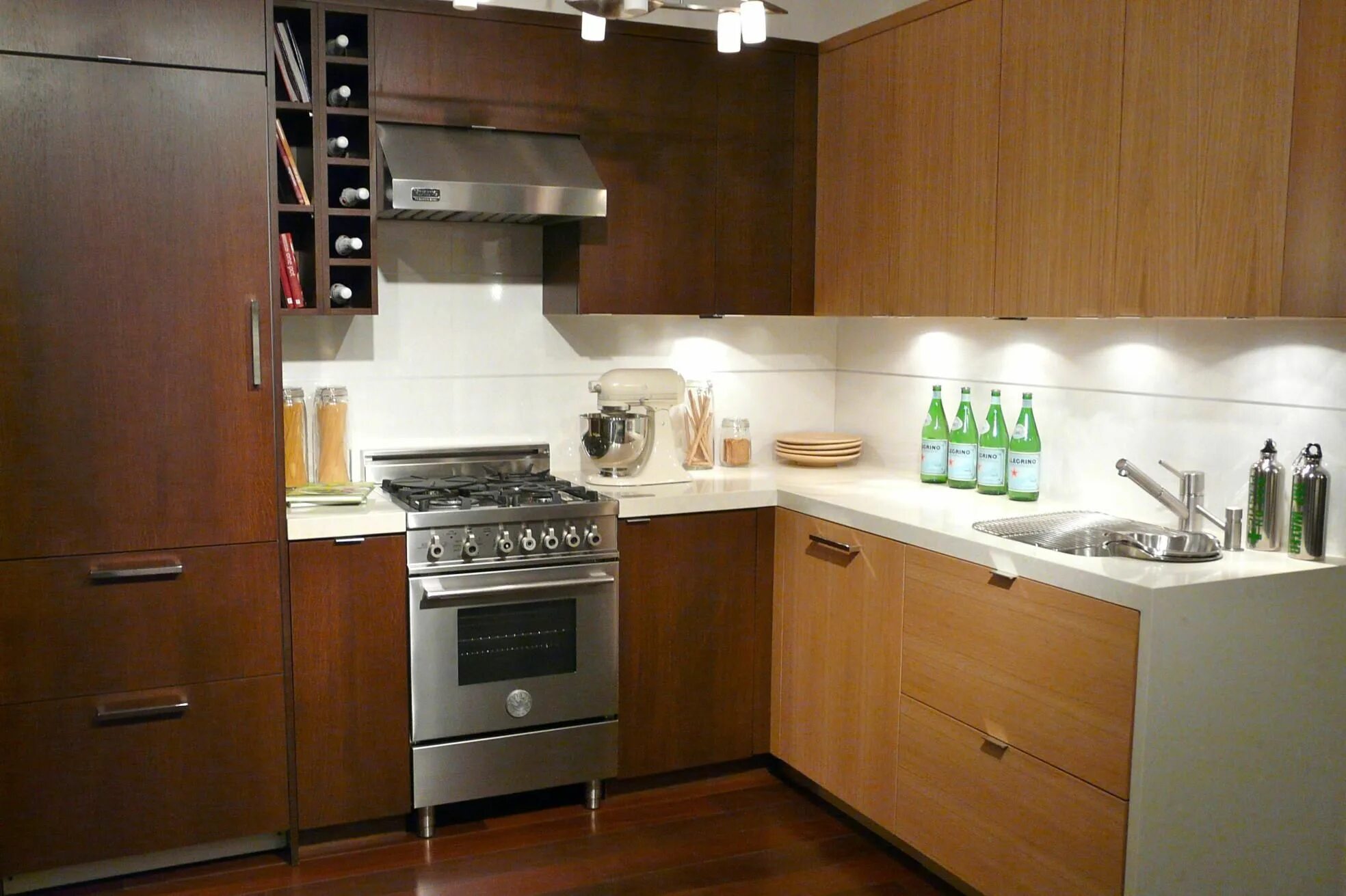 Vintage Mint Green Traditional Kitchen with Stainless Steel Oven Kitchen cabinet