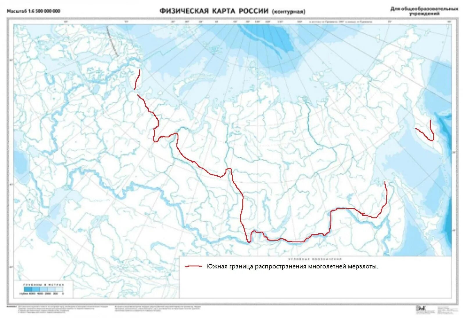 Южная граница многолетней мерзлоты в России на контурной карте. Южная граница многолетней мерзлоты. Южная граница распространения многолетней мерзлоты в России. Граница вечной мерзлоты в России на карте. Обозначьте озера на контурной карте