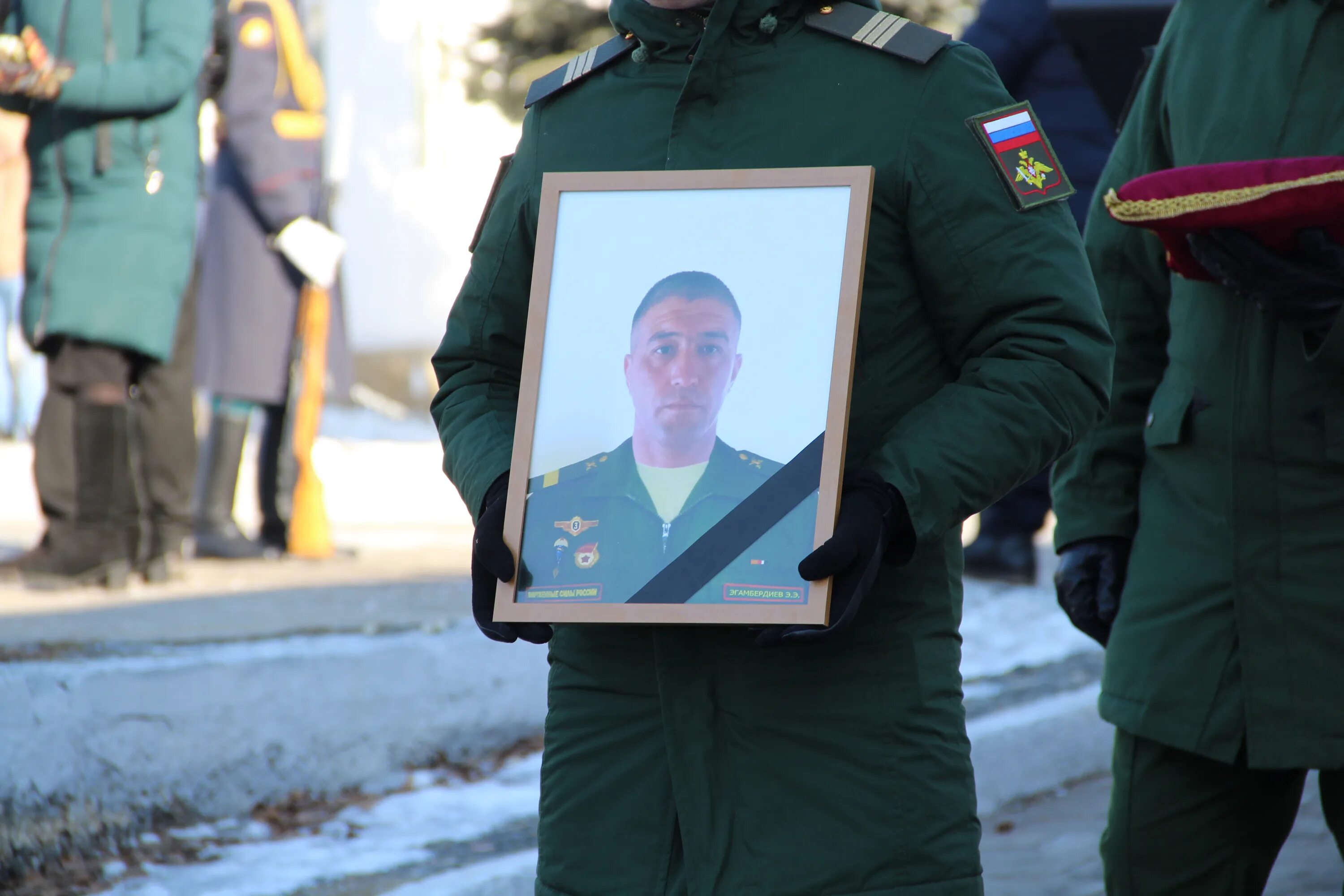 Похороны солдата погибшего на украине. Эгамбердиев Элер Эркинович. В Елабуге простились.