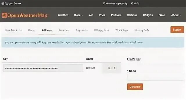 Openweathermap api key. Openweathermap api key