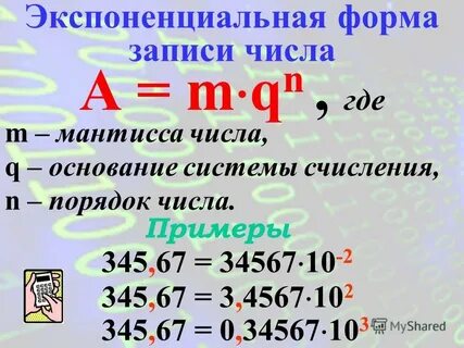Экспоненциальный формат числа