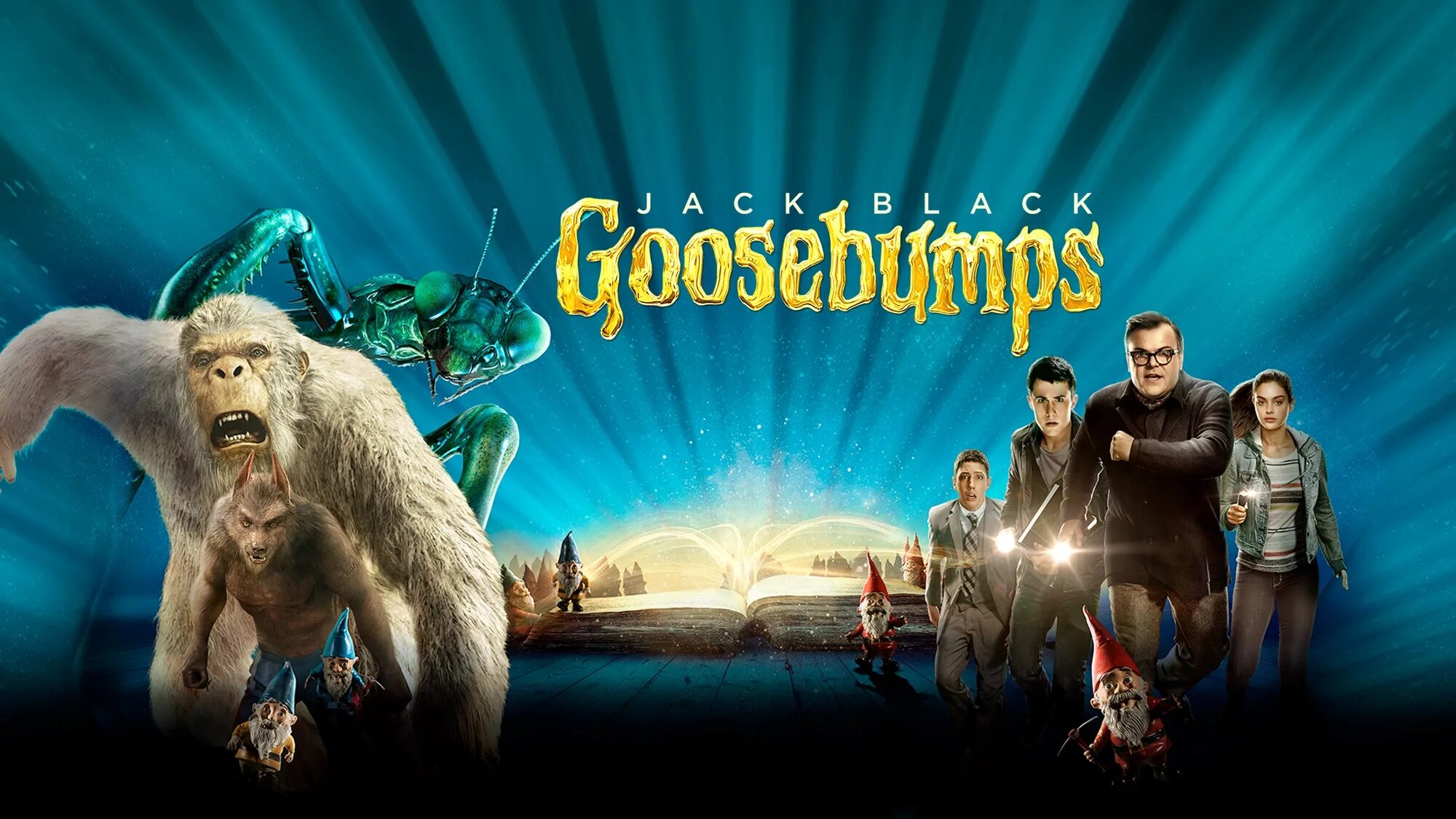 Ужастики Goosebumps. (2015) Постер. Ужастики 2015 Постер. Ужастики (2015) обложка.