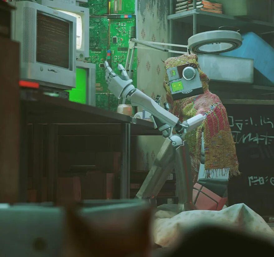 Stray робот. Stray пончо. роботы из stray. кот в пончо игра. где программист эллиот stray.