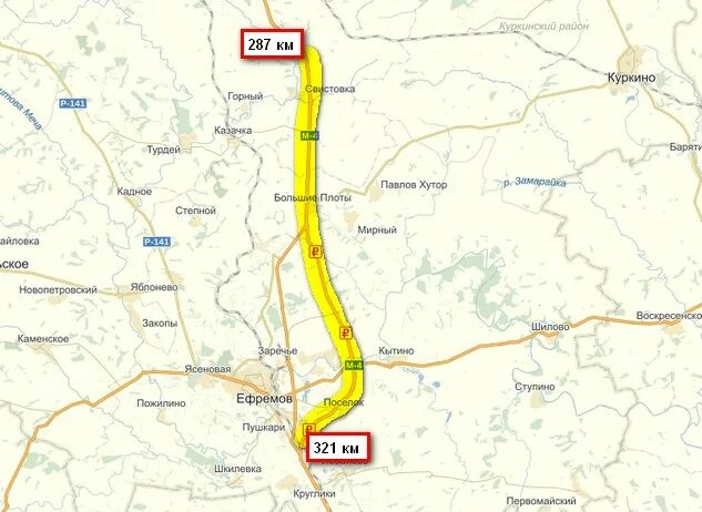 Тульская область сколько километров. Трасса м4 на карте Тульской области. Трасса м4 на карте Липецкой области. Трасса м4 Дон на карте Тульской области. Дорога м4 в Тульской области на карте.