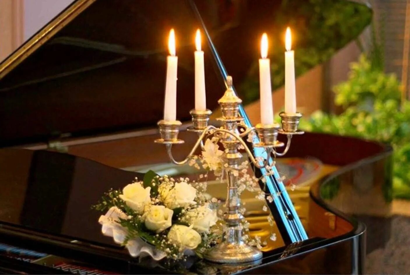 Вивальди при свечах. Рояль и свечи. Цветы и свечи. Музыкальный вечер. Фортепиано и свечи.