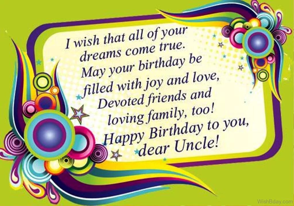 Открытка Happy Birthday May all your Wishes come true. Happy Birthday Dear Uncle. Happy Birthday May all your Dreams come true. I Wish you Happiness Happy Birthday. Let me wish you