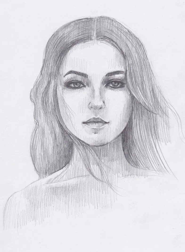 Рисунок портрет девушки