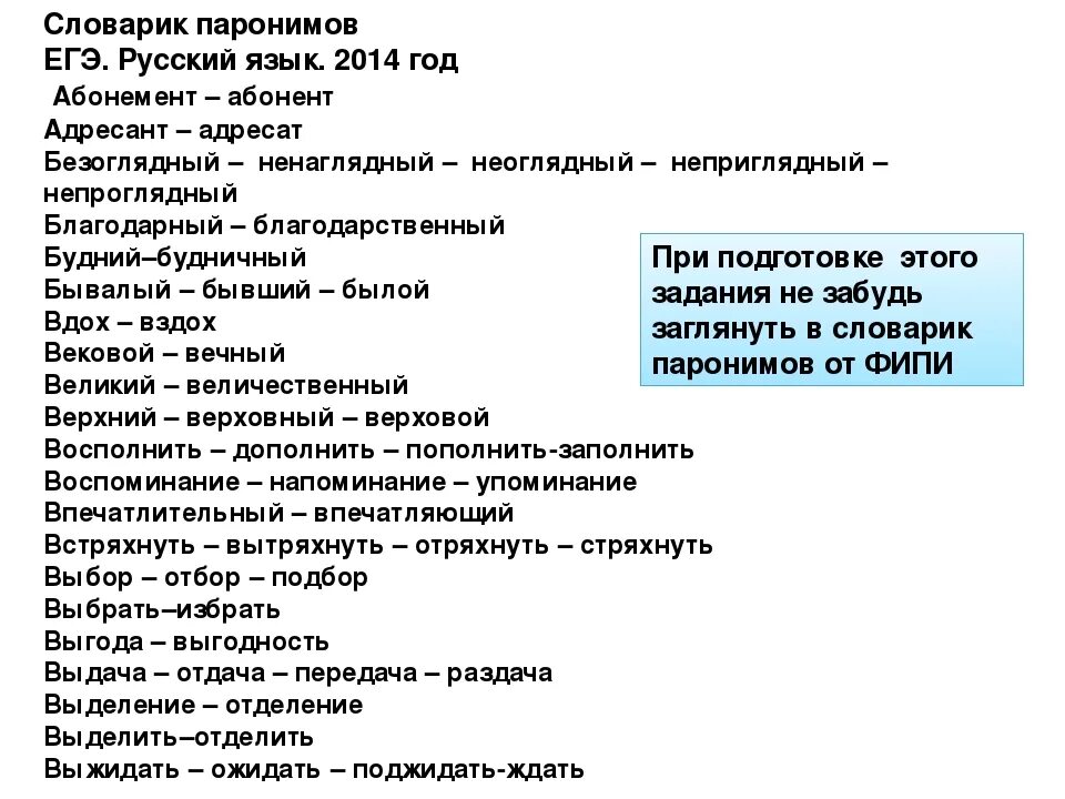 Словарь фразеологизмов фипи 2024. Паронимы ЕГЭ. Таблица паронимов. Словарик паронимов ЕГЭ. Словарь паронимов.