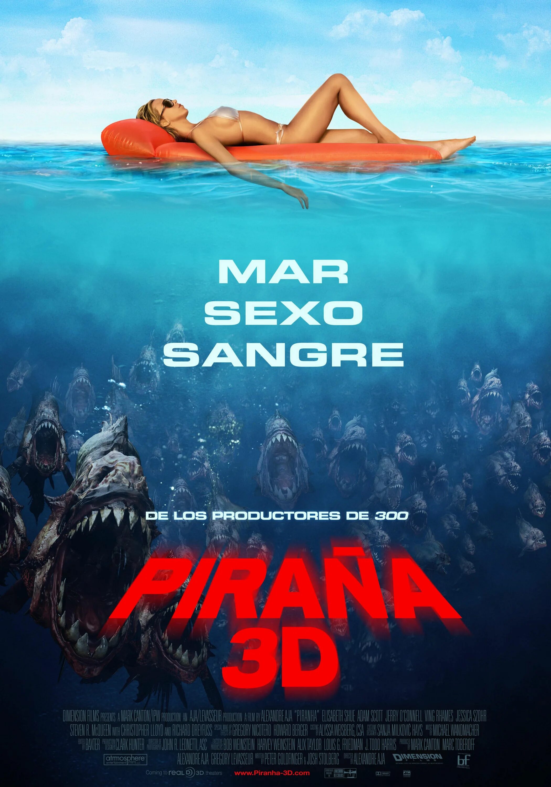 Пираньи художественный. Пираньи - piranha (2010) dvd. постер piranha 3d) 2010.