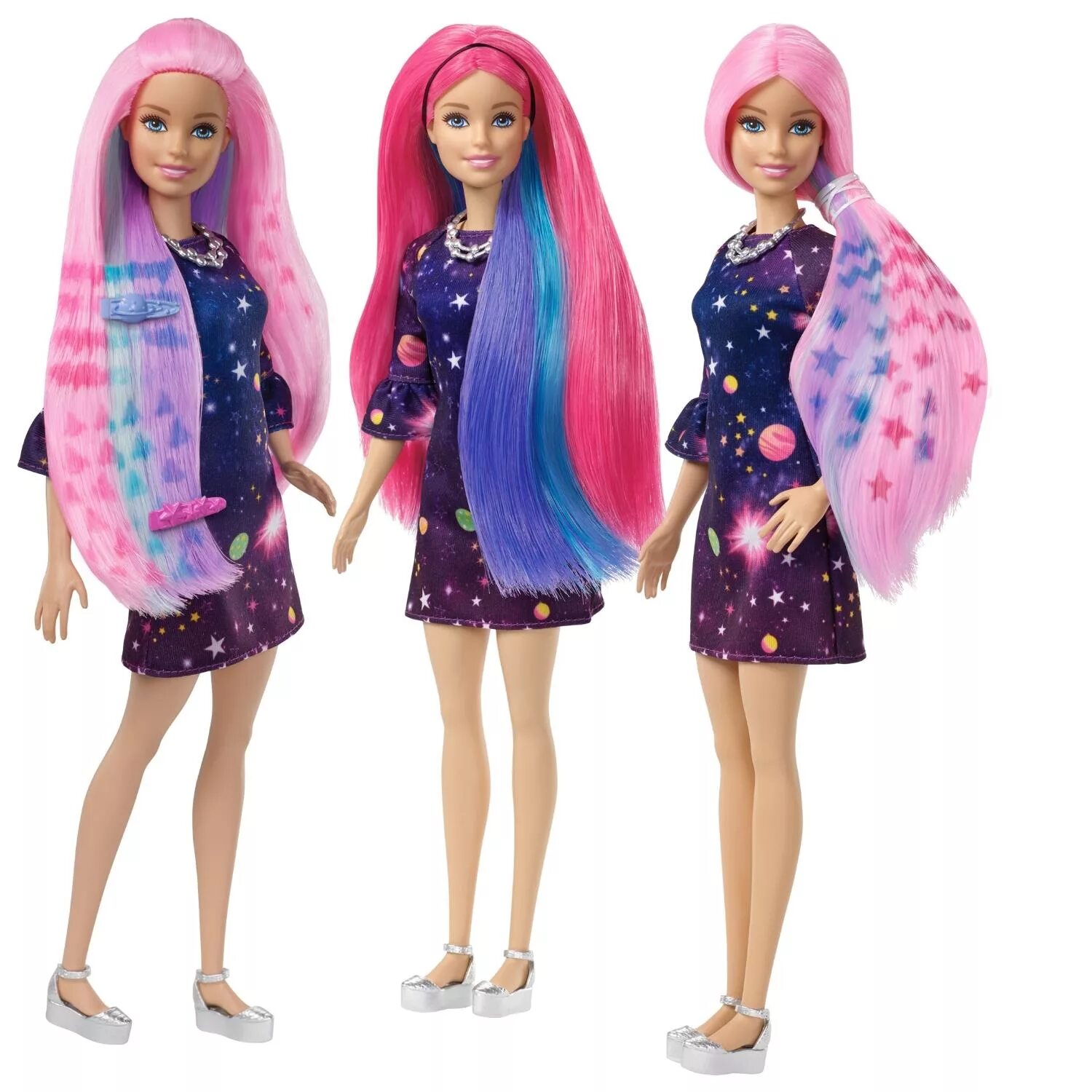 Заказать куколки. Кукла Барби цветной сюрприз. Кукла Barbie цветной сюрприз с розовыми волосами, fhx00. Барбисайз.