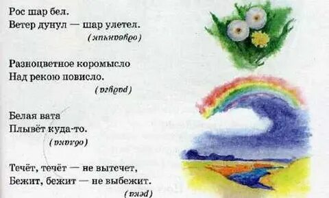 Рос шар бел дунул загадка