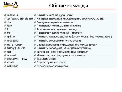 Команды для работы в сети