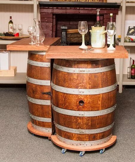 Napa East Double Wine Barrel Bar Idées de bar, Deco maison interieur, Déco maiso