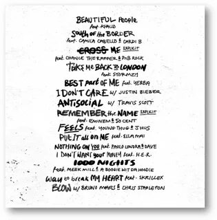 ED Sheeran unveils the full tracklisting for his No. collaborations project...