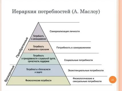 Потребности 1 порядка