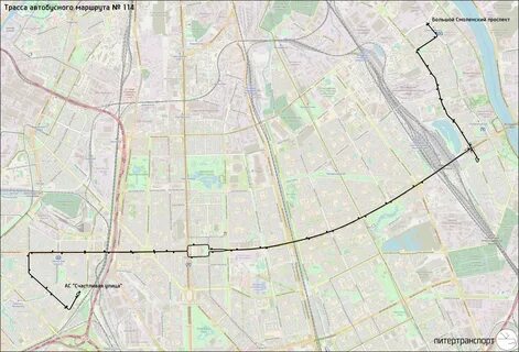 Спб маршрут автобуса 114 на карте остановки