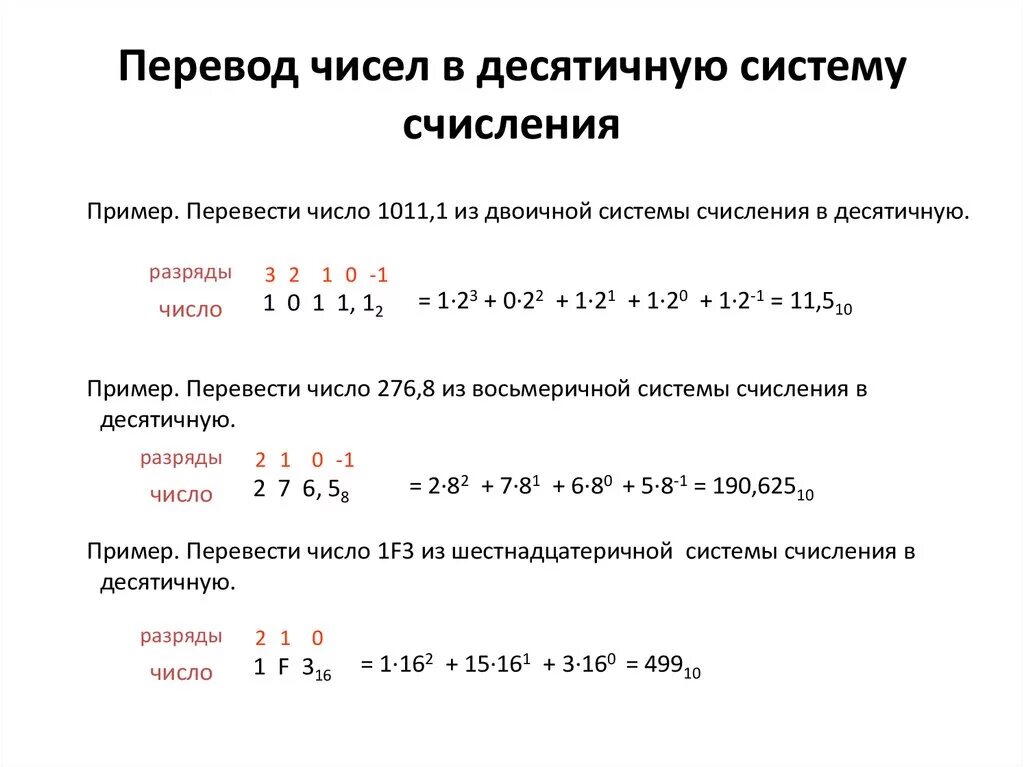 135 в десятичную систему счисления. Перевод чисел в десятичную систему счисления примеры. 1011 В десятичной системе счисления. Пример перевода в десятичную систему счисления. Из десятичной в шестнадцатеричную систему.